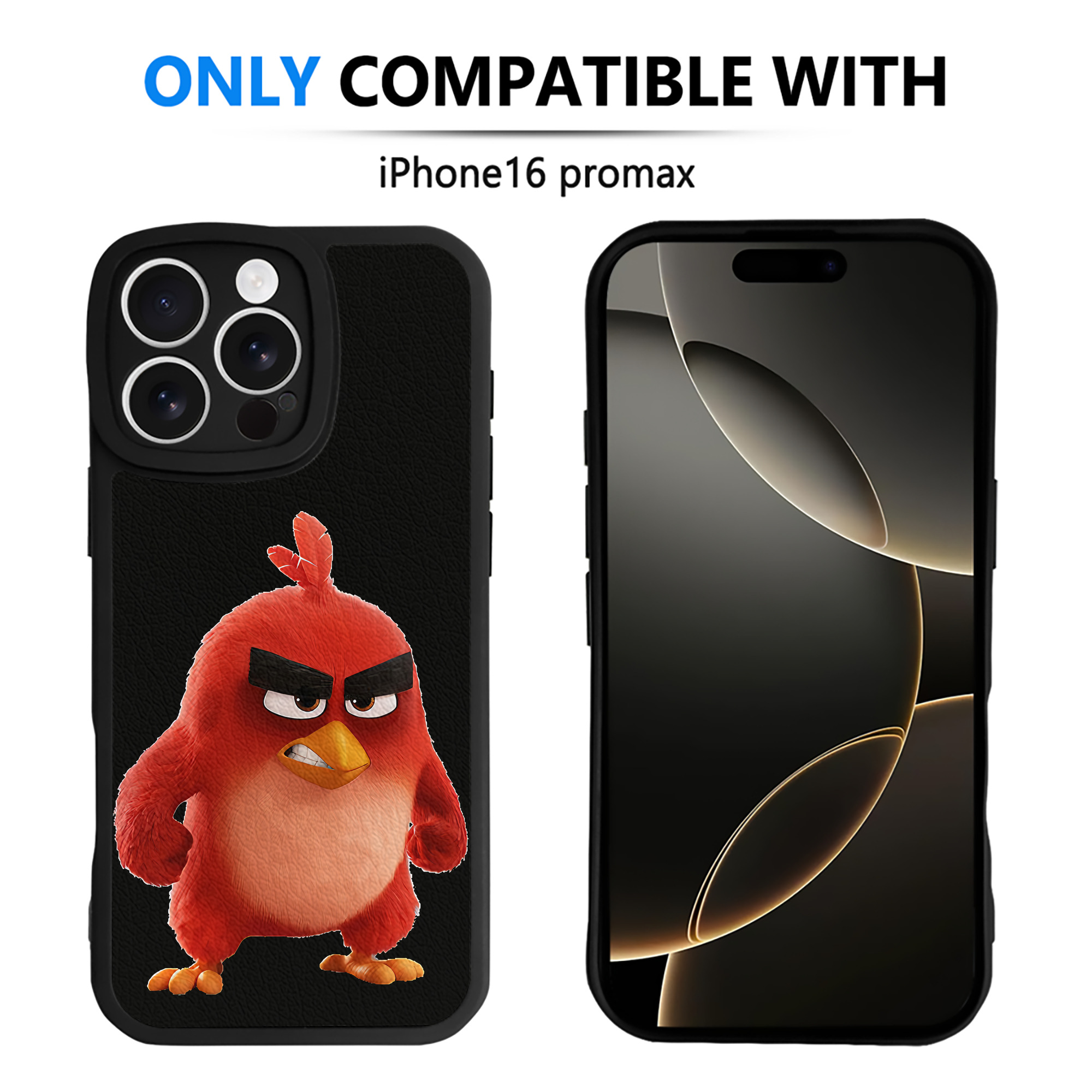 （画像用） Angry Birds アングリーバード 【iPhone 16シリーズ対応】シリコンスマホケース（レザー調） 材質：シリコン